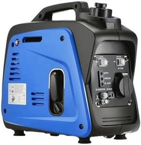 EZONEDEAL 800W Portable Petrol Inverter Generator, 700W Rated Pure Sine Wave, Quiet 240V Generator for Home Backup, Camping, Outdoor Power