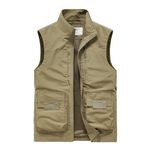 Ekiregaii Men's Outerwear Gilets Smart Casual Lightweight Gilet for Men Sleeveless Regular Fit Windbreaker Sports Jacket Outdoor Lightweight Climbing Mountaineering Mens Waistcoat