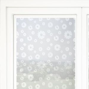 Navaris Privacy Film for Glass Windows - Frosted Window Film - Opaque Self Adhesive Covering - No Adhesives for Easy Application and Removal - Floral Print 2