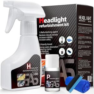 ZEPTAQ Car Headlight Restoration Polishing Kits Headlamp Repair Kits Car Light Polisher Cleaning Kits Ceramic Coating Spray Shiny Stuff Headlight Cleaner-6.3Fl.Oz