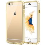 JETech Case for iPhone 6 and iPhone 6s, Non-Yellowing Shockproof Phone Bumper Cover, Anti-Scratch Clear Back (Gold)