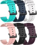 Compatible with MILOUZ IDW19/TMHAI IDW19/Konitee IDW19/DATAFY IDW19/KALINCO IDW19/Faweio IDW19/TOOBUR IDW19 Smartwatch Bands, Soft Silicone Wristband Replacement Lightweight Sport Straps for IDW19 Smart Watch (6 Pack)