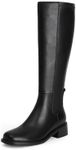 QIY Black Tall Boots for Women Boot