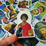 90pcs Famous Art Painting Stickers 