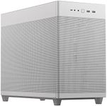 ASUS Prime AP201 (White) is a Stylish 33-liter MicroATX Case with Tool-free Side Panels and a Quasi-filter Mesh, with Support for 360mm Coolers, Graphics Cards up to 338mm Long, and Standard ATX PSUs