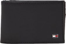 Tommy Hilfiger Handbags Eton Mini Flap & Coin Pocket Travel Accessory Bi Fold Wallet, Black, 11 x 7 2 cm UK