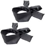 2 Pack Soft Satin Eye mask Sleep Eye mask, 150 cm / 60 Inch Shading Eye mask, Suitable for Couples and nap (Black)