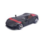 Bburago 18-26027BK Ferrari Monza SP1 1:24 Scale Model car, Black/red