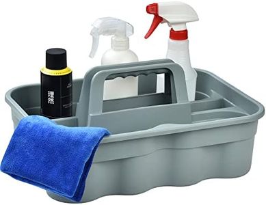 Haundry Deluxe Plastic Cleaning Caddy, Stackable Carry Caddy Tote Organizer for Cleaning Products, Tools, Bottles, Fits Into Cleaning or Housekeeping Cart