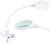 Brightech LightView Flex Magnifying Desk Lamp, 1.75X Light Magnifier, Adjustable Magnifying Glass with Light for Crafts, Reading, Close Work