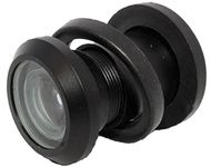 RiseOm Brass Door Peephole (Door Eye) 180 Degree Viewer (Black-Adjustable-3")