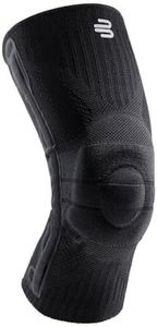 Bauerfeind Sports Knee Support - Knee Brace for Pain Relief and Stabilization - Patellar Knee Pad for Enhanced Support - Targeted Compression - Lightweight & Durable (All Black, L)