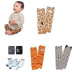 Kids Leg Warmers Leggings Knee pads and socks for Toddler Boys&Girls Crawling Socks (pack of 10 pairs)