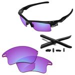 PapaViva Replacement Lenses & Rubber Kits for Oakley Fast Jacket XL OO9156 Pro+ Magenta Golf