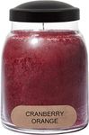 A Cheerful Giver - Cranberry Orange Baby Scented Glass Jar Candle (6oz) with Lid & True to Life Fragrance Made in USA
