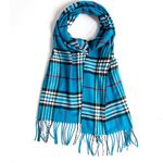 Ausekaly Scarf For Men Women Neck Scarf Plaid Winter Scarf Fall Softest Classic Warm Deep Blue Black