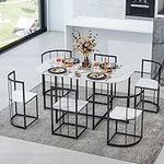 Merax Modern Dining Table Set for 6