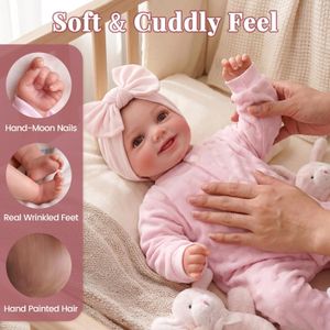 BABESIDE 17" Reborn Baby Doll – Realistic Lifelike Newborn Toy