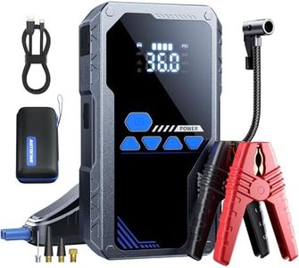 AUTOONE 8000A Jump Starter with Air Compressor (All Gas/12L Diesel), 150PSI Car Jumper Starter Portable, Jump Box Tire Inflator with LED Flashlight, LCD Display, Storage Case