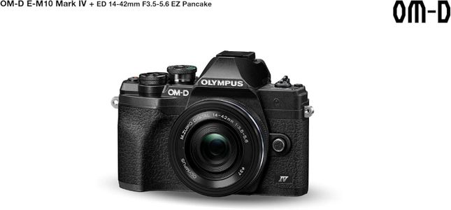 Olympus OM-D E-M10 Mark IV Camera Kit, 20MP, 4K, Wi-Fi, Black + 14-42mm Lens