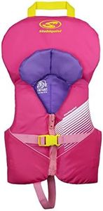 Stohlquist Waterware Toddler Life Jacket Coast Guard Approved Life Vest for Infants, Pink/Purple, 8-30 Pounds