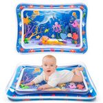 TRU TOYS Baby Water Play Mat for Kids, Tummy Time Inflatable Water Play Leak Proof Mat, Sensory and Fun Activity Toy for Infant Toddlers, Water Fish Mat for Babies 3-18 Months, Rectangular Big 66x50cm