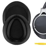 Geekria QuickFit Replacement Ear Pads for Sony MDR-10RBT, MDR-10RNC, MDR-10R Headphones Ear Cushions, Headset Earpads, Ear Cups Cover Repair Parts (Black)