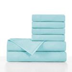 BASIC CHOICE 4 Piece Sheet Set - Luxury 2000 Series Wrinkle & Fade Resistant Bedding Set Twin, Light Blue, Baby Blue