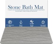 DAWNTREES Stone Bath Mat,Quick Dry Super Absorbent Diatomaceous Earth, Bath Mat, Non Slip Anti Mould Antibacteria,l Diatomite Stone Bath Mats,for Bathroom Floor, Kitchen, Easy to Clean