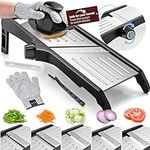 Gramercy Food Slicer With Cut-Resistant Gloves - Mandoline for Vegetables, Potatoes, Cucumbers