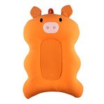 belupai Baby Bath Pad Newborn Baby Foldable Baby Bath Tub Pad Chair Shelf Newborn Bathtub Seat Infant Support Cushion Mat Bath Mat(Orange)