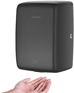 AIKE UL Approved Compact Jet Hand Dryer Hard-Wired Friendly, 1350W 120V Matte Black Model AK2803D