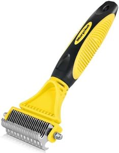 Morpilot Dog Brush Cat Brush Grooming Comb, 23+12 Double Sided Undercoat Rake Dematting Deshedding Tool for Long Hair Pets Cat Dog Slicker Shedding Brushes Efficiently Reduces Hair Loss by up to 90%