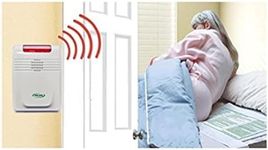 Wireless Bed exit Alarm with Long Term Bed Sensor pad (no Alarm in patient's Room.