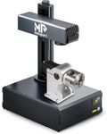 Monport GA 50W Fiber Laser Engraver with Rotary, 200x200mm Portable Desktop Laser Engraver Cutter with LightBurn Compatible, Fast Precise Position, Autofocus, Laser Marking for Wood Metal More