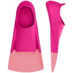 Gintenco Swim Fins, Kids Swim Training Fins for Lap Swimming, Travel Size Flippers with Mesh Bag, Silicone Swimming Fins for Kids Teens Adults Women Men