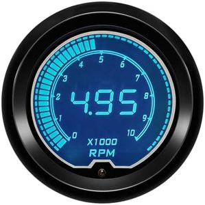 DDayuanwei Tachometer Gauge, 7 Colors 0-10000 RPM Tacho Meter 52mm 2-1/16"