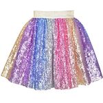 Girls Skirt Rainbow Unicorn Sequin Sparkling Tutu Dancing Age 4-5 Years