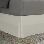 TODAY'S HOME Bed Skirt Dust Ruffle, Polyester, Ivory, King