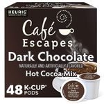 Café Escapes Hot Cocoa, Dark Chocolate, K-Cup Portion Pack for Keurig Brewers, 24-Count (Pack of 2)