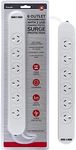 Surge Protector Power Strip with 2 USB Ports, 6 Outlets Powerboard with 1M Cable, Plugd Mountable Power Strip Flat Plug with Overload Protection, Reliable SAA Approved AU (6 Outlets+2 USB Ports)