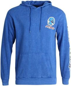 Pac-Man Men's Sweatshirt - Vintage Retro Arcade Video Game Hoodie Sweatshirt - Mens Novelty Fleece Pullover Sweatshirt (S-XL), Blue Wash, Small