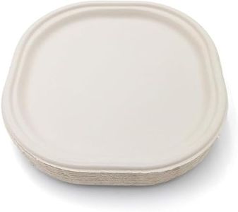 Nature Nourish | 10 inch Large 100% Compostable Paper Plates | 25 Qty Disposable Paper Plates Heavy Duty, Biodegradable Plates Made of Sugarcane