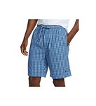 Nautica Men's Woven Plaid Short, French Blue, Large