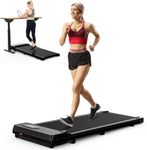 Bigzzia Walking Pad Treadmill, 2.5HP Under Desk Treadmill for Home with Remote Control, LED Display and Lightweight Design, Installation Free, 120kg Capacity (Black)