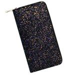 Kukoo Women's Long Wallet Bling Glitter Design Clutch Shiny Purse Card Holder