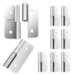 2.5 Inch Lift Off Hinges, 304 Stainless Steel Small Slip Joint Flag Hinges, Removable Hinges for Wooden Metal Doors, Cabinet Doors, Metal Boxes and More (Left Handed, 4 PCS)