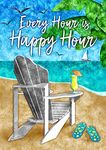 Toland Home Garden Happy Hour Beach Decorative Garden Flag 12.5 by 18" Tropical Summer Vacation, Garden-Small-12.5x18