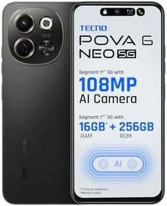 TECNO POVA 6 NEO 5G (Midnight Shadow, 8GB+256GB) | Advanced AI Features | 108MP Ultra Clear AI Camera | D6300 Powerful Processor | 5 Year Lag Free Fluency | 5000 mAh Battery | InBuilt Infrared and NFC