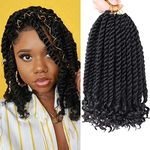 12 Inch Crochet Braids Senegalese Twist Crochet Hair For Black Women 6 Pack Havana Twist crochet hair With Curly Ends 1B#……